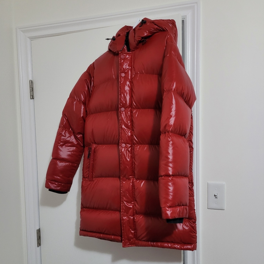 TNA SUPER PUFF MID LENGTH WOMEN'S XS SHINY RED